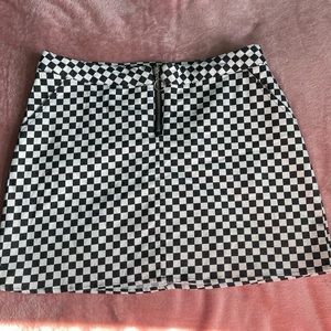 Checkered miniskirt